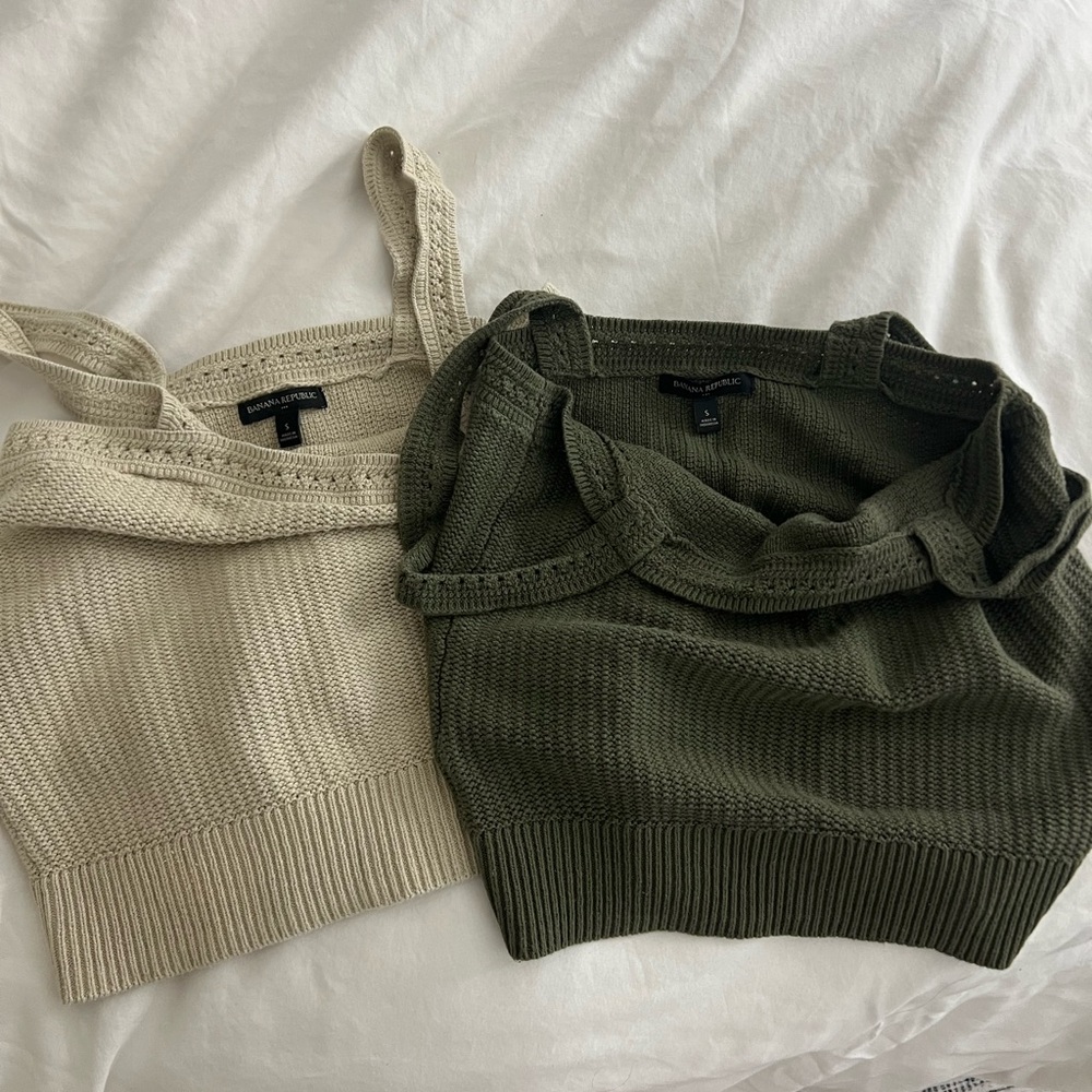Women's Olive and Cream Sweater Set